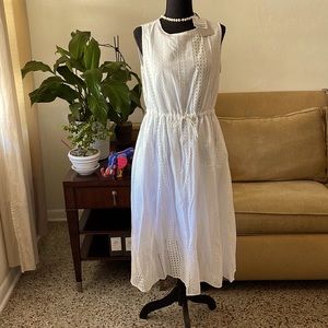 Marella summer white midi dress size 8 NWT